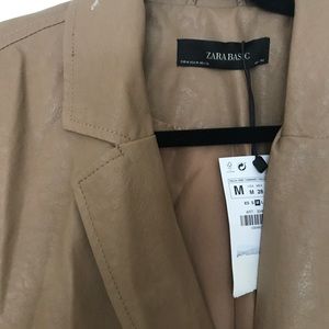 Zara Jackets & Coats - Faux Leather Cinched Waistbelt Jacket - BRAND new Zara Jackets & Coats - Faux Leather Cinched Waistbelt Jacket - BRAND new
